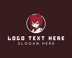 Female Anime Character logo design