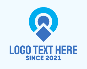 Location Pin - Blue Location Pin logo design