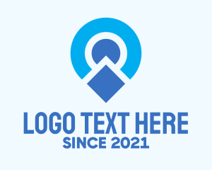 Locator - Blue Location Pin logo design