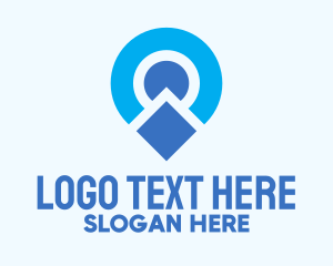 Blue Location Pin Logo