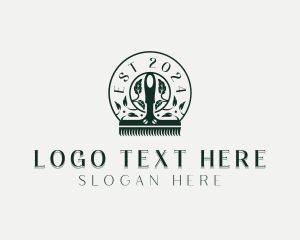 Plant - Landscaper Hand Rake logo design