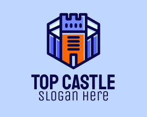 Medieval Castle Fortress logo design
