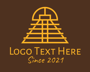 Chichen Itza - Ethnic Mayan Temple logo design