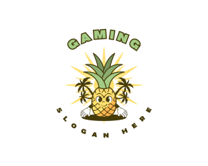 Tropical Pineapple Fruit Logo