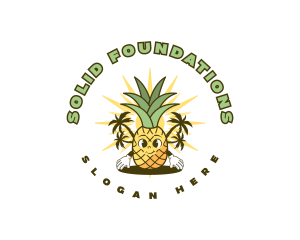 Juice - Tropical Pineapple Fruit logo design