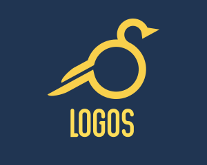 Monoline Yellow Bird Logo
