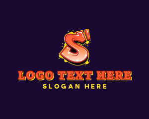 Typography - Mural Paint Letter S logo design