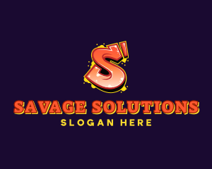 Thug - Mural Paint Letter S logo design