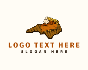 Map - North Carolina State Pie logo design