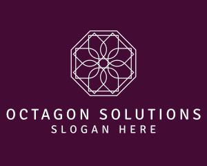 Octagon - Floral Tile Pattern logo design