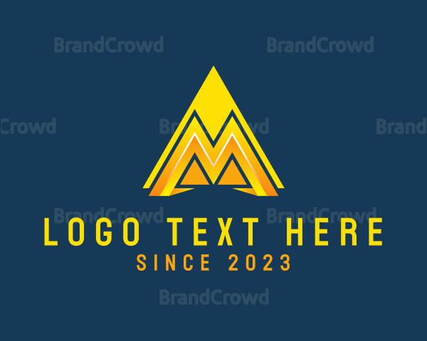 Modern Triangle Letter M Logo