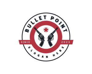 Firearm - Pistol Gun Army logo design