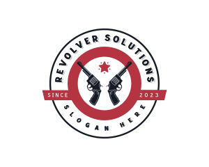 Revolver - Pistol Gun Army logo design