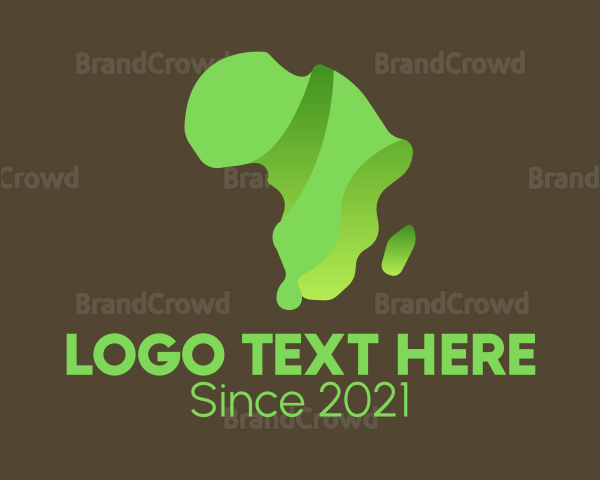 Green African Continent Logo