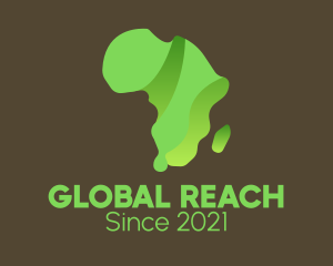 Continent - Green African Continent logo design