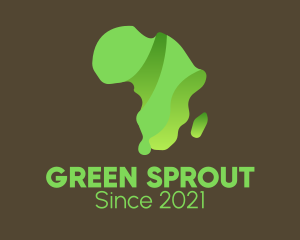 Green African Continent logo design