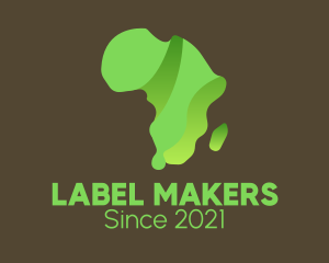 Label - Green African Continent logo design