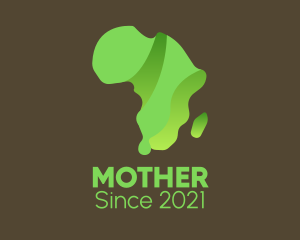 Country - Green African Continent logo design