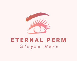 Beauty Woman Eye Perm logo design