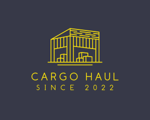 Cargo Container Storage Warehouse logo design