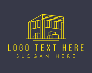 Yellow Storage Warehouse Logo