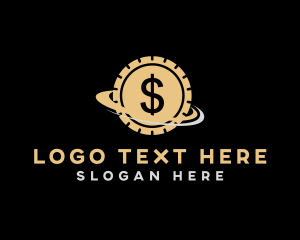 Income - Dollar Coin Orbit logo design