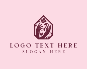 Hands - Floral Wedding Decorator logo design