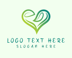 Organic Heart Leaf Logo