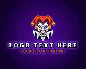 Joker - Circus Jester Gaming logo design