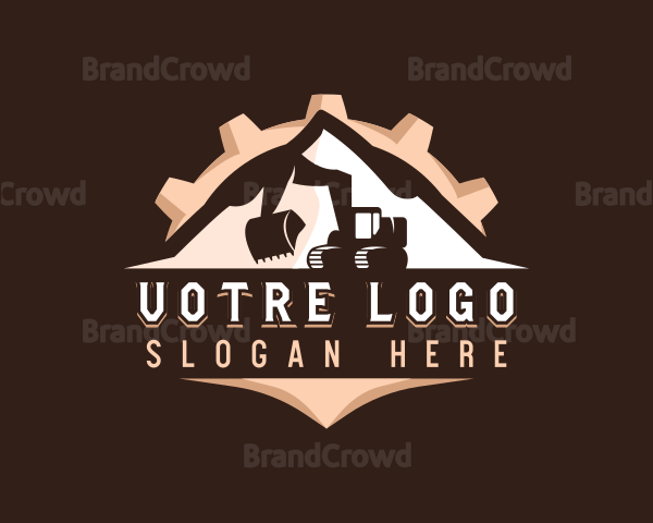 Excavator Digger Construction Logo