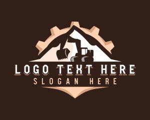 Cog - Excavator Digger Construction logo design