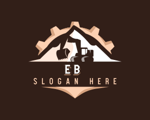 Worker - Excavator Digger Construction logo design
