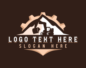 Excavator Digger Construction Logo