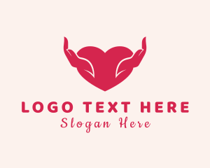 Marriage - Heart Dating Hands logo design