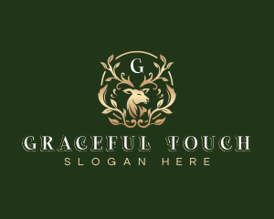 Elegant - Elegant Floral Deer logo design