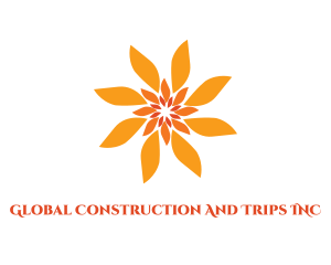 Generic - Orange Floral Sun logo design