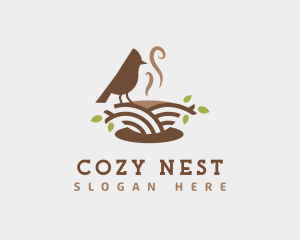 Nest - Organic Coffee Cafe logo design