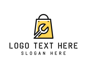 Shopping Bag - Wrench Hardware Bag logo design