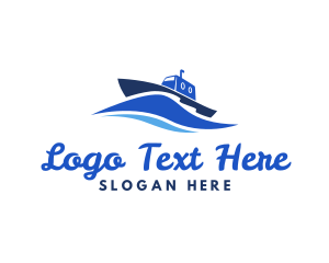 Port - Ocean Wave Steamboat logo design