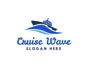 Cruiser - Ocean Wave Steamboat logo design