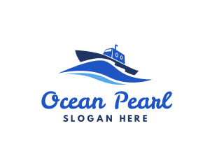 Ocean Wave Steamboat logo design