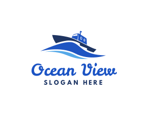 Ocean Wave Steamboat logo design