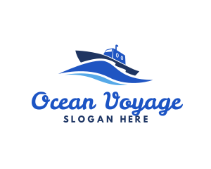 Ocean Wave Steamboat logo design