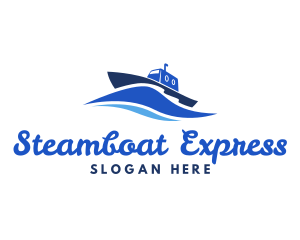 Ocean Wave Steamboat logo design