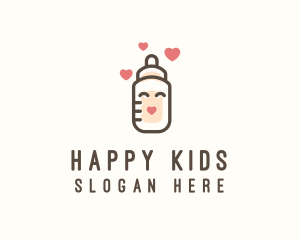 Milk Bottle Baby logo design