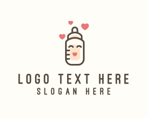 Love - Milk Bottle Baby logo design