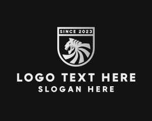Silver - Wild Tiger Shield logo design