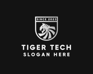 Wild Tiger Shield logo design