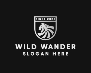 Wild Tiger Shield logo design