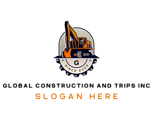 Excavator Gear Construction logo design